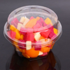  Transparent plastic takeout container, disposable flip-top dessert container with lid, suitable for salad, pasta, sandwiches