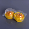 Transparent PET plastic container box for two separate fruit and vegetable packaging boxes