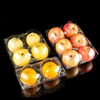 Custom Plastic Apple-Shaped Clamshell with 4 Dividers Fresh Fruit and peach Packing Container