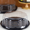 Hot affordable PET can be customized round cake large capacity tray plastic packaging box