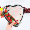 Heart-shaped environmentally friendly plastic fruit box Supermarket disposable blister pet box with cover fresh cut fruit and vegetables box