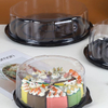 Hot affordable PET can be customized round cake large capacity tray plastic packaging box