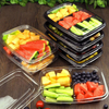 Disposable vegetable box factory customization PET fruit plastic divider box for food and fruit