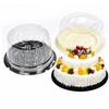 Hot affordable PET can be customized round cake large capacity tray plastic packaging box