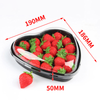 Heart-shaped environmentally friendly plastic fruit box Supermarket disposable blister pet box with cover fresh cut fruit and vegetables box