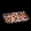 Clear PET Plastic Tray for Blister Storage Supermarket Use with Embossing Printing Clear Plastic plastic food box seal pack