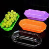 Boat type PET plastic fruit tray Lid free color grape Mango fruit box Rectangular boat type packing box