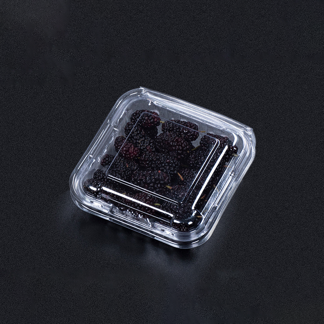 Disposable PET transparent fruit box 125g supermarket blueberry box Plastic fresh-cut vegetable and fruit box