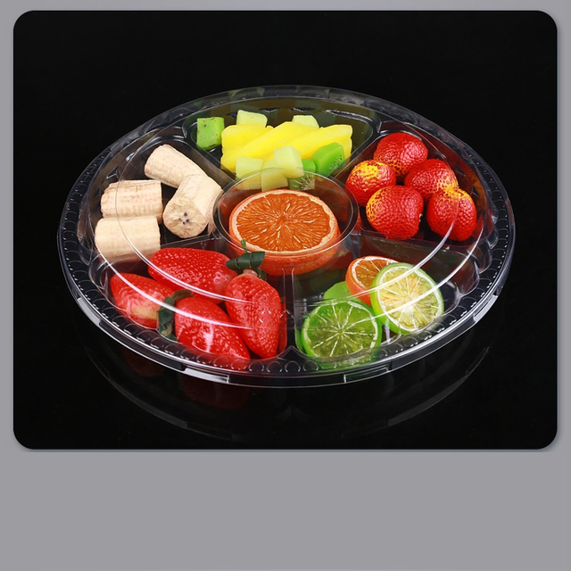 PET material environmentally friendly disposable fruit and vegetable divider box