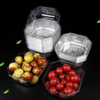 Disposable Transparent Octagonal Fruit Trays Lidded and Lidless Options for Fresh Fruits Cut Fruits Cooked Foods Vegetables and Fresh Produce.