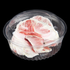  Transparent plastic takeout container, disposable flip-top dessert container with lid, suitable for salad, pasta, sandwiches