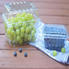 Transparent plastic fruit box for blueberries, raspberries, and grapes