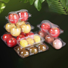 Transparent PET plastic container box for two separate fruit and vegetable packaging boxes