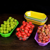 Boat type PET plastic fruit tray Lid free color grape Mango fruit box Rectangular boat type packing box