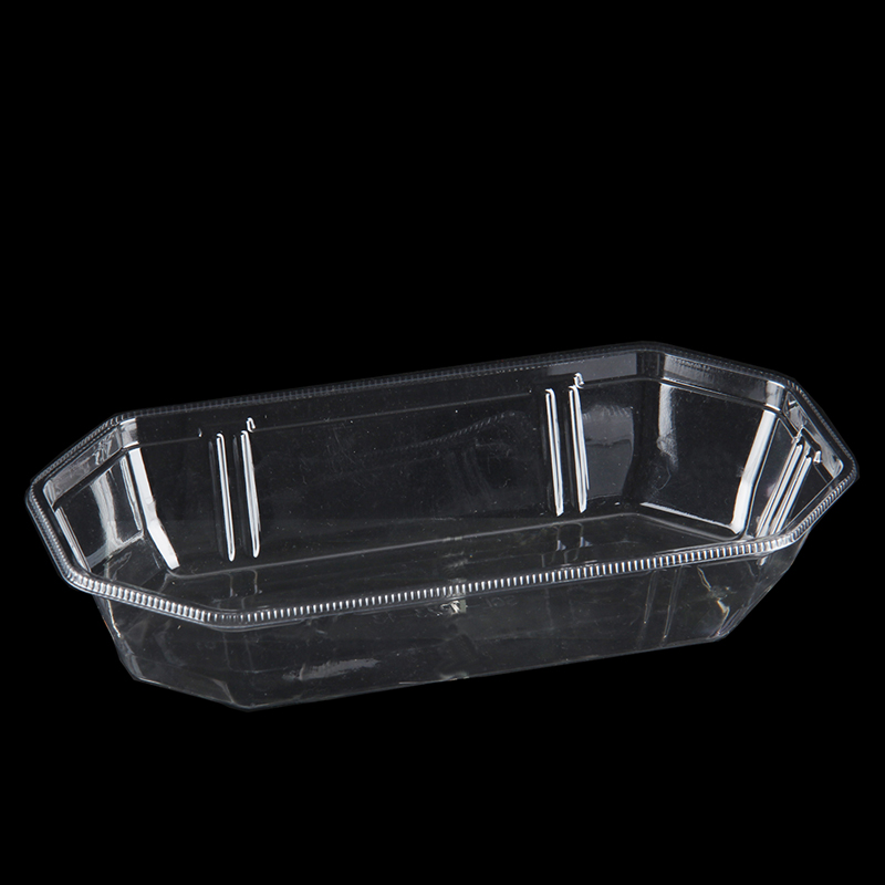 Measuring sealing flange flatness on PET packaging trays