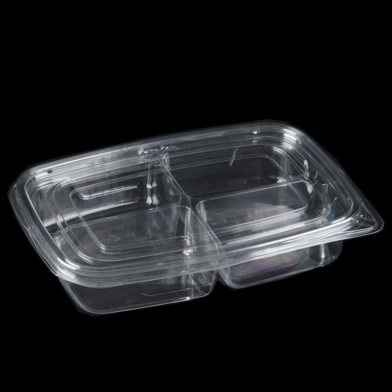 Disposable vegetable box factory customization PET fruit plastic divider box for food and fruit