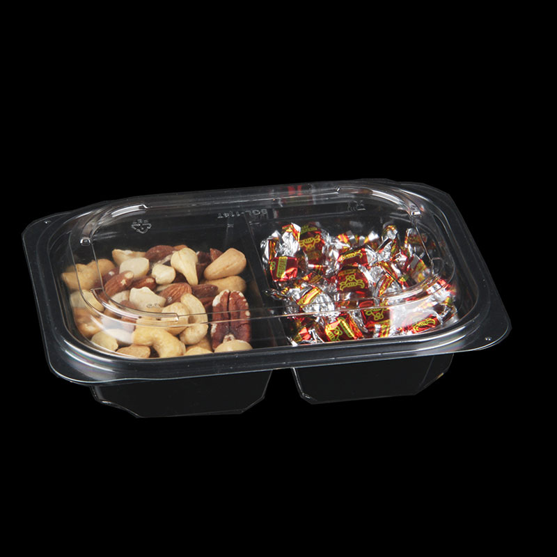 PET plastic food packaging container on display